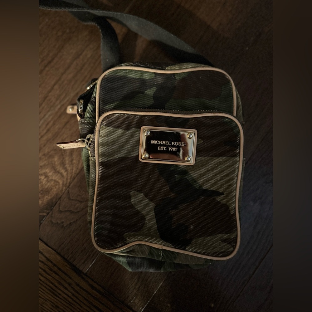 Michael Kors Green Camouflage Belt Bag